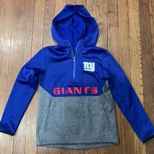 NFL Team Apparel NY Giants Hooded 3/4 zip Sweatshirt- Size S (8)